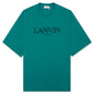 Paris Embroidered Oversize T-Shirt - Teal Blue