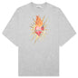 Printed Oversized T-Shirt - Light Grey