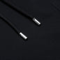 Straight Fluid Pants w/ Drawstrings - Black