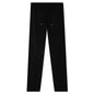 Straight Fluid Pants w/ Drawstrings - Black