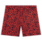 Leopard Active Shorts - Red