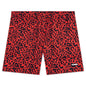 Leopard Active Shorts - Red