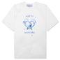 Life is Beautiful Ribbed Raglan Tee - White Rib