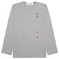 Logo Print Any Heart L/S T-Shirt - Grey