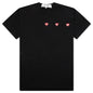 Multi Red Heart Logo Print T-Shirt - Black