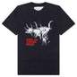 Long Horn Short Sleeve T-Shirt - Washed Black