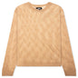 Loose Knit Cross Cable - Sand