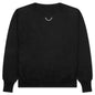Mock Neck Smile Sweatshirt - Black