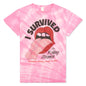 I Survived The Rolling Stones Crew Tee - Pink Tie Dye