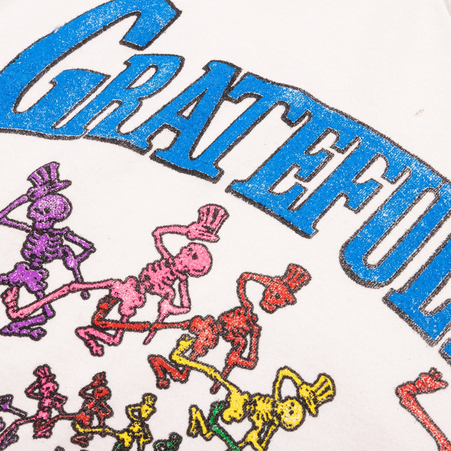 Grateful Dead Dancing Skeletons Crew Tee - Off-White