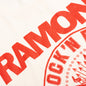 Ramones Rock N Roll High White Text Crew Tee - Dirty White