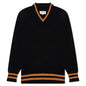 Stripped Pullover - Navy/Orange Stripes