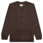 Button-Up Long-Sleeved Cardigan - Walnut