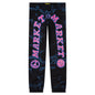 Cali Arc Peace Sweatpants - Navy Smoke Tie Dye