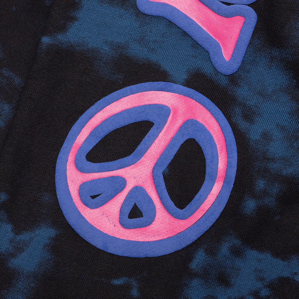 Cali Arc Peace Sweatpants - Navy Smoke Tie Dye
