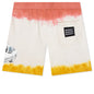 Exotic Automobile Tie-Dye Sweatshorts - Red/Yellow