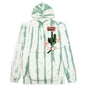 Growth Green Stripe Tie-Dye Hoodie - Green/White
