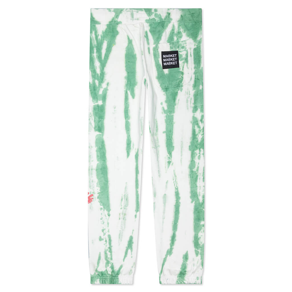 Growth Green Stripe Tie-Dye Sweatpants - Green 