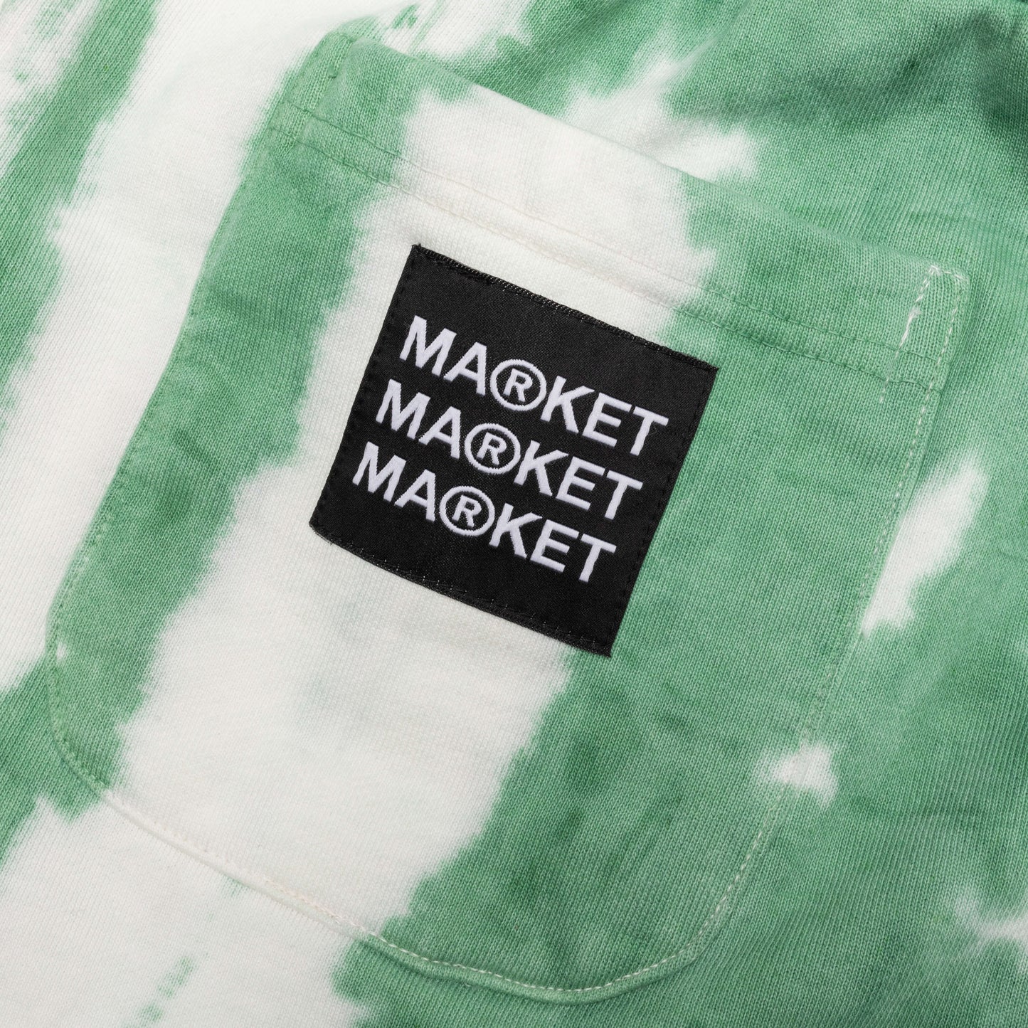 Growth Green Stripe Tie-Dye Sweatshorts - Green 