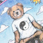 Namaste Bear Day and Night Crewneck Sweatshirt - Black