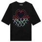 RW Reworked Grid T-Shirt - Overdyed Black