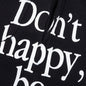 Smiley Don't Happy, Be Worry Sweatshorts - Black