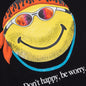 Smiley Don't Happy, Be Worry Tee - Black
