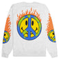 Smiley Earth on Fire Crewneck - Ash