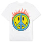 Smiley Earth on Fire T-Shirt - White
