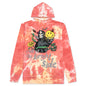 Smiley Look At The Bright Side Tie-Dye Hoodie - Pink