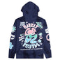 Smiley Records Angel Sigh Hoodie - Navy Tie-Dye
