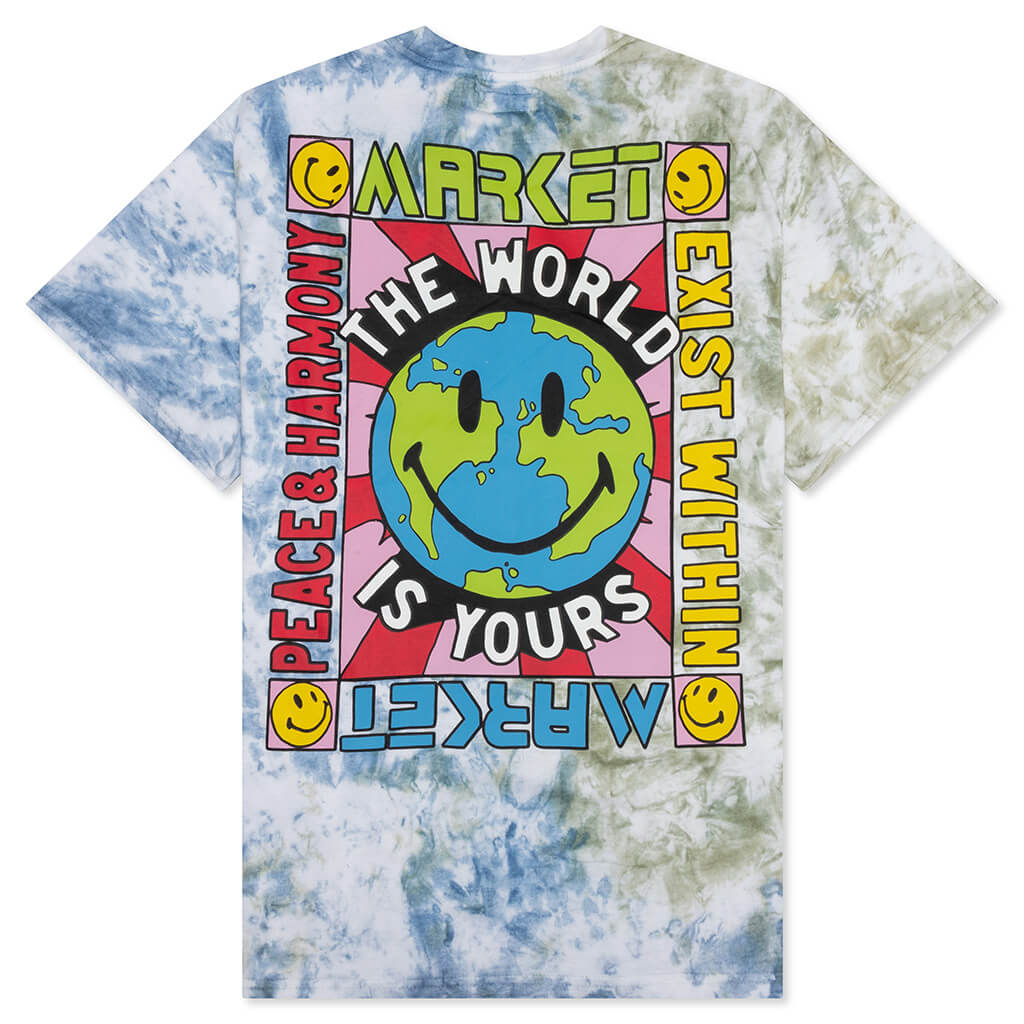 Smiley Peace and Harmony World T-Shirt - Tie Die