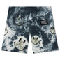 Smiley Shibori Dye Shorts - Black