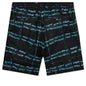 Crossroads Print Black Poplin Bermuda Pants - Black