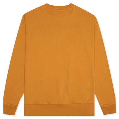 Cutoff Logo Brushed Sweatshirt - Sun Orange