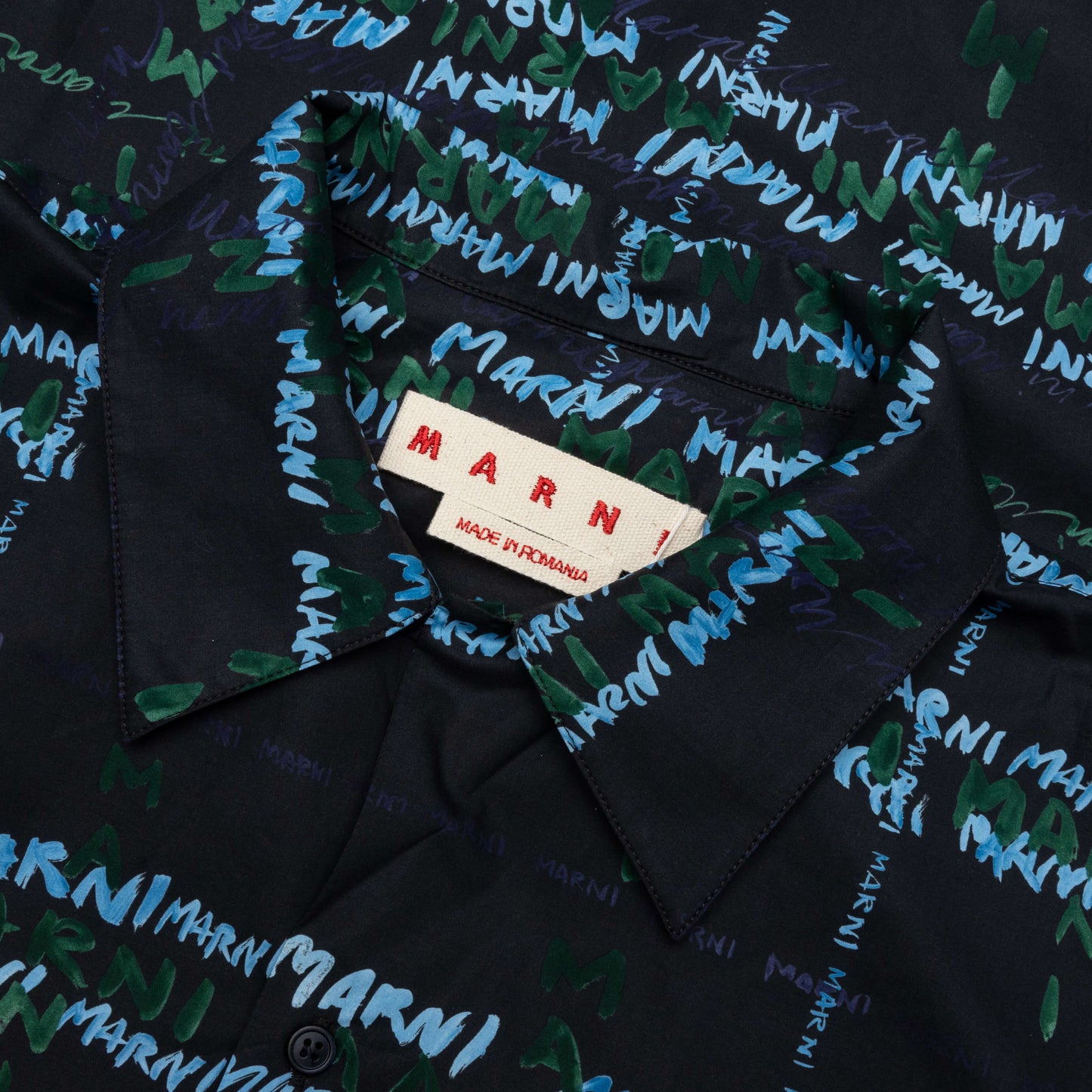 Camicia Logo Poplin S/S Shirt - Black