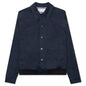 Cotton Gabardine Bomber Jacket - Blue/Black