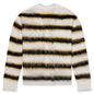 Mohair and Wool Blend Cardigan - Lily/White