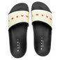 Rubber Slide - Ecru/Blue Black/Red