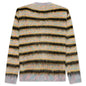 V-Neck Mohair Stripe Cardigan - Multi