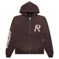 Masking Tape Initial Zip Hoodie - Cedar