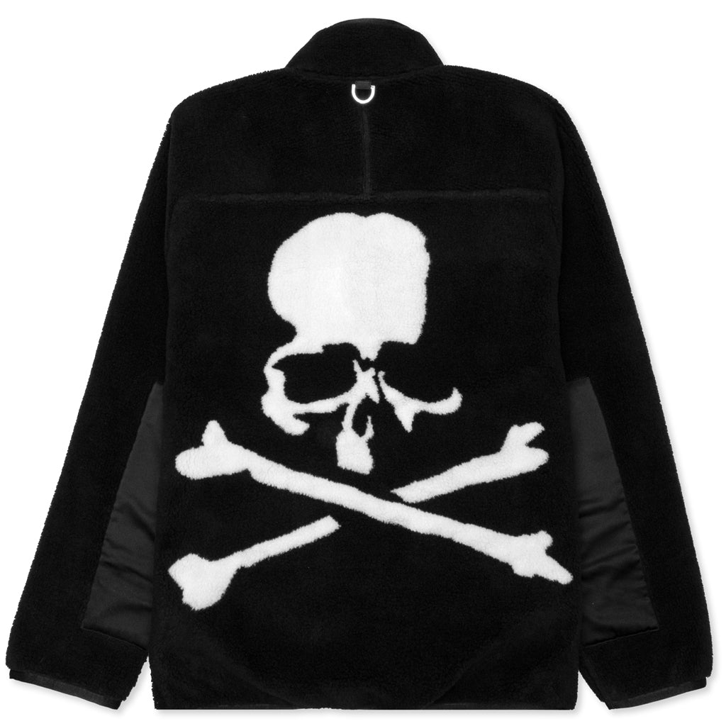Fleece Jacquard Blouson - Black