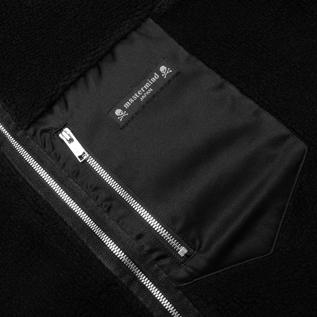 Fleece Jacquard Blouson - Black