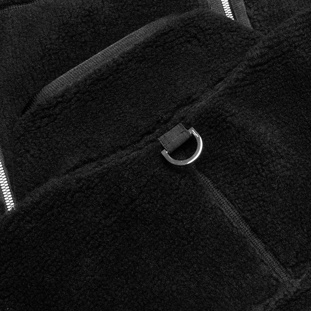 Fleece Jacquard Blouson - Black