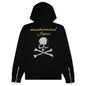 Skull Print Zip Up Sweatshirt - Black