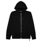 Skull Print Zip Up Sweatshirt - Black