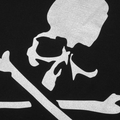Stipe Skull Motif T-Shirt - Black