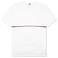 Midweight Jersey Stripe S/S Tee - White