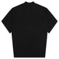 Mock Neck Boxy Fit T-Shirt - Black