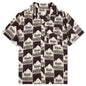 Moonlight Bordeaux Silk Shirt - Maroon/Off White